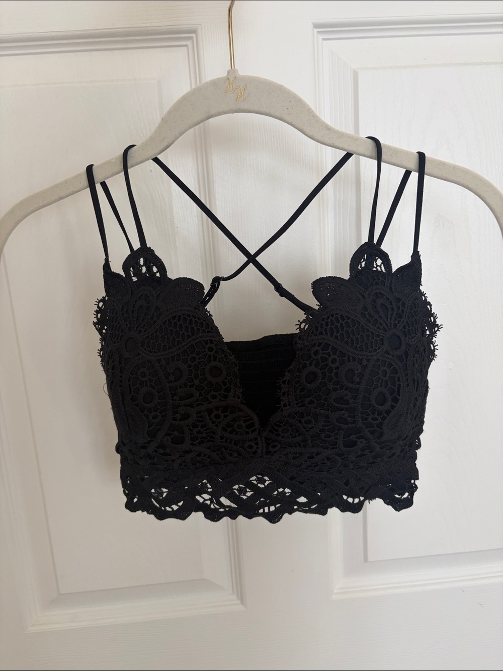 Black Crochet Lace Bralette